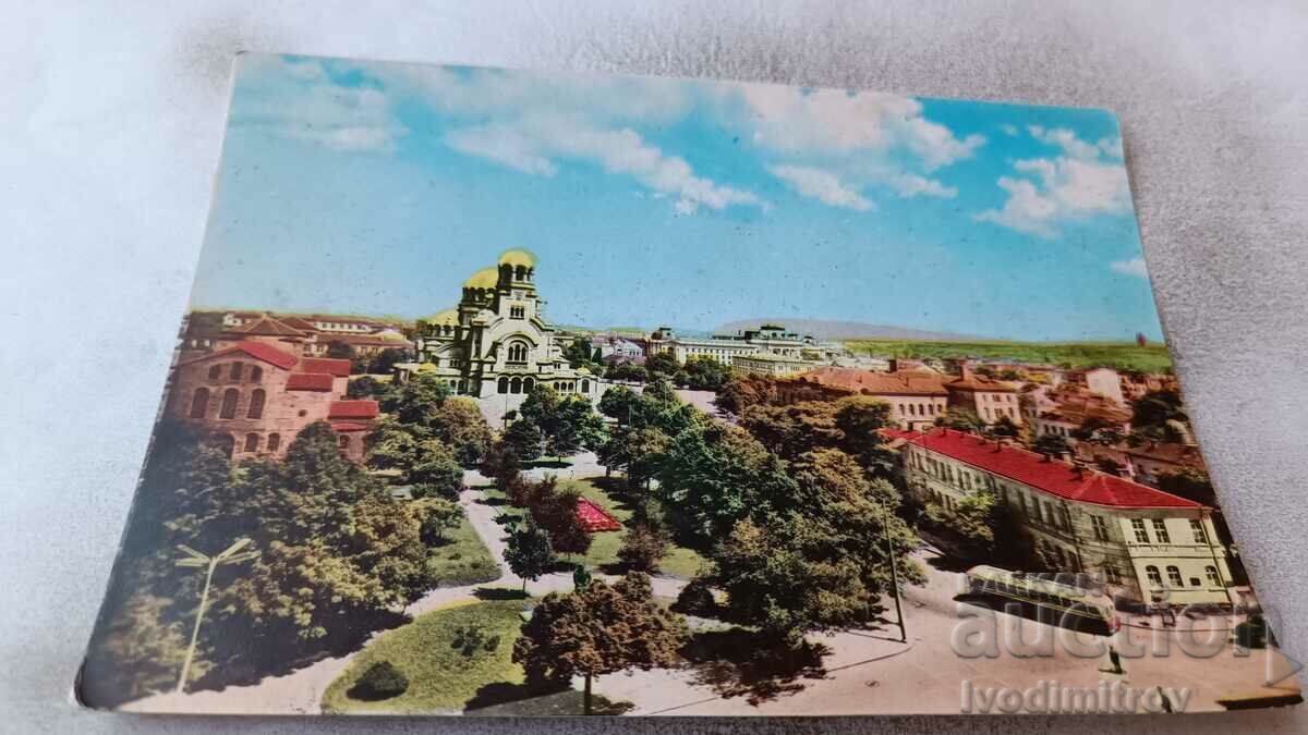 Пощенска картичка София Изглед 1960