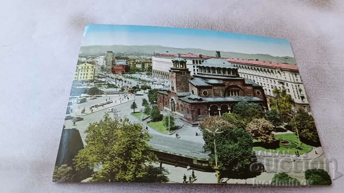 Пощенска картичка София Площад Ленин