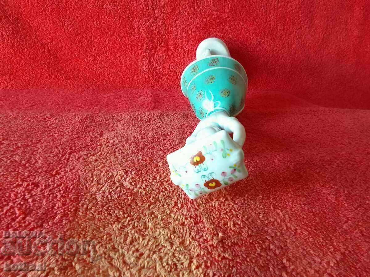 Old Porcelain Figure Woman Dance Pillow Hungary Marks - 6 Old Porcelain Figure Woman Dance Pillow Hungary Marks - 6