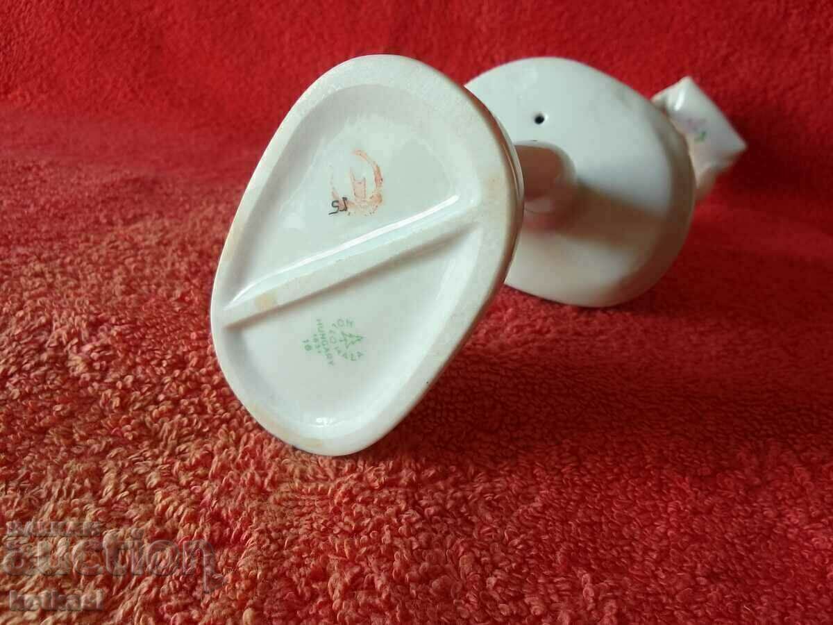 Old Porcelain Figure Woman Dance Pillow Hungary Marks - 7 Old Porcelain Figure Woman Dance Pillow Hungary Marks - 7