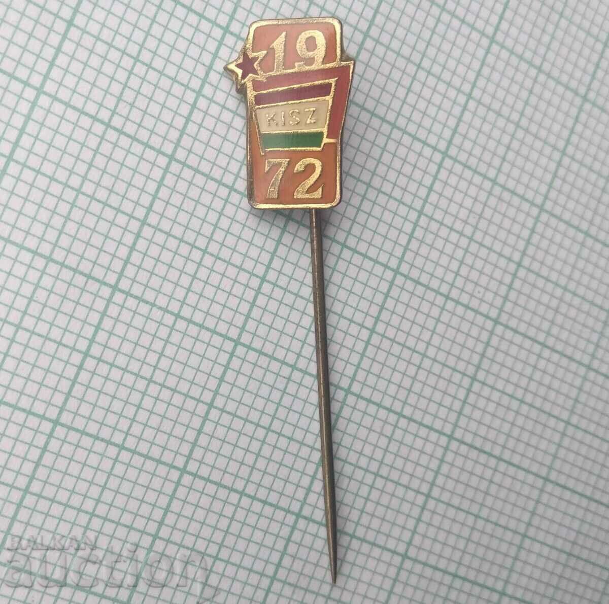 15049 Badge - KISZ Hungary 1972 with price 1.00 BGN | € 0.51 15049 Badge - KISZ Hungary 1972 with price 1.00 BGN | € 0.51