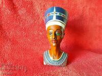 Veche figurină ceramică a lui Nefertiti Faraonul Egipt Femeie