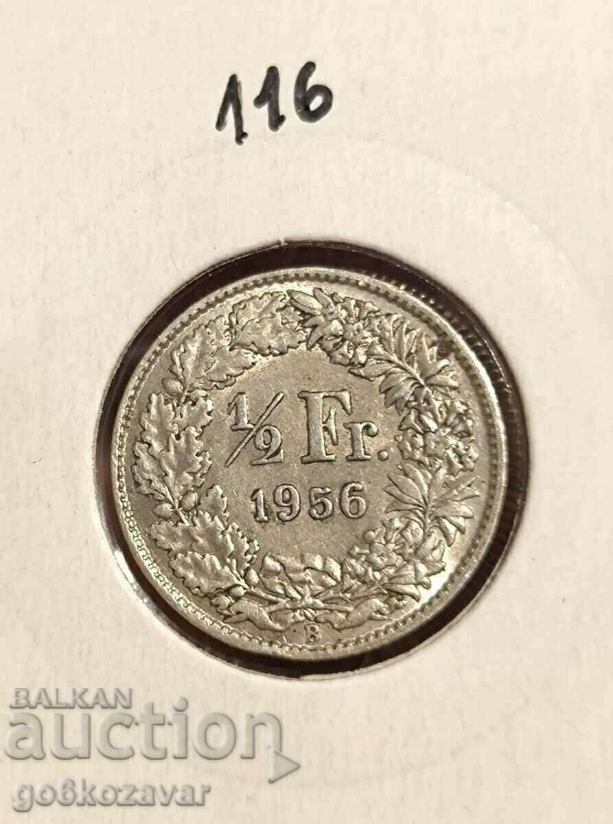 Switzerland 1/2 franc 1956 Silver !