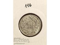 Ελβετία 1/2 φράγκο 1956 Ασήμι !