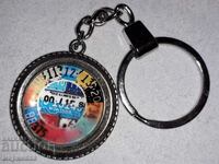 KEY HOLDER. METAL, GLASS