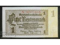 1 rentenmark Germany, 1 mark, 1 mark, 1937 UNC