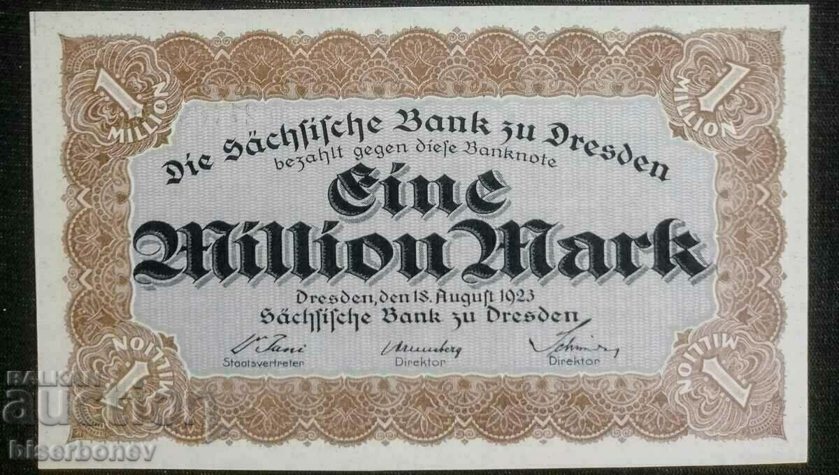 1 milion de mărci Germania, 1 milion de mărci, 1923 UNC