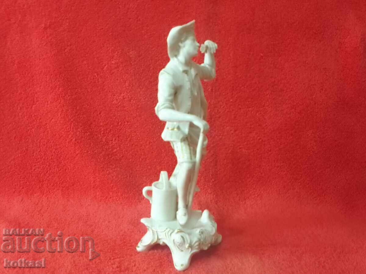 Auction Old porcelain figure Male gardener Florist Capadimonte Auction Old porcelain figure Male gardener Florist Capadimonte