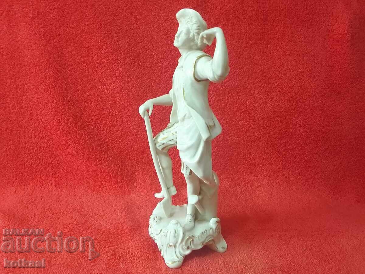 Old porcelain figure Male gardener Florist Capadimonte - 6 Old porcelain figure Male gardener Florist Capadimonte - 6