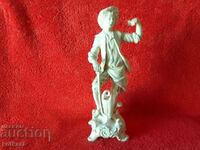 Figurină veche din porțelan Bărbat grădinar Florărie marcată