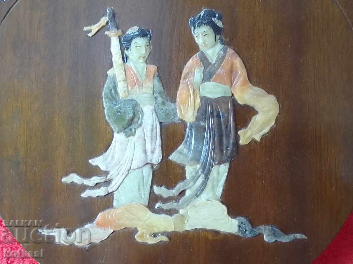 Wood panel form Peach male female semi-precious stones jade with price 135.50 BGN | € 69.28 Wood panel form Peach male female semi-precious stones jade with price 135.50 BGN | € 69.28