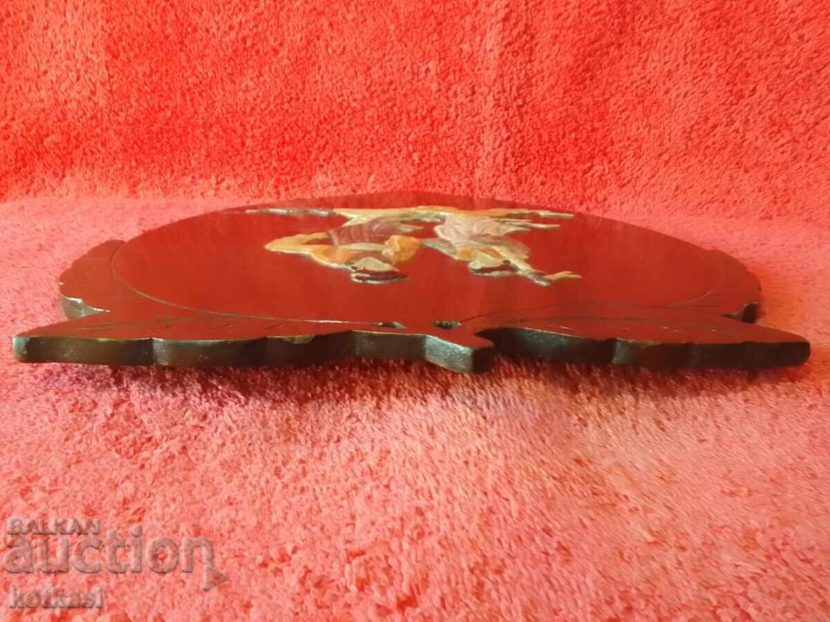 Wood panel form Peach male female semi-precious stones jade - 6 Wood panel form Peach male female semi-precious stones jade - 6