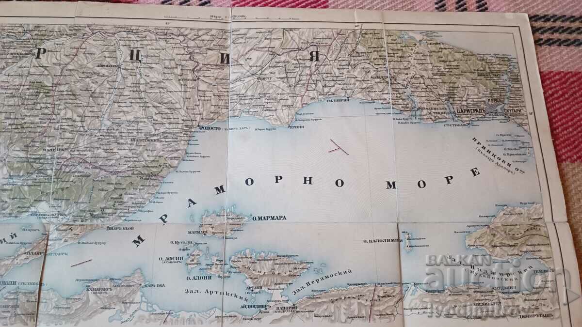 Auction  Cloth military map Enes, Dardanelles, Tekirdag, Tsarigrad