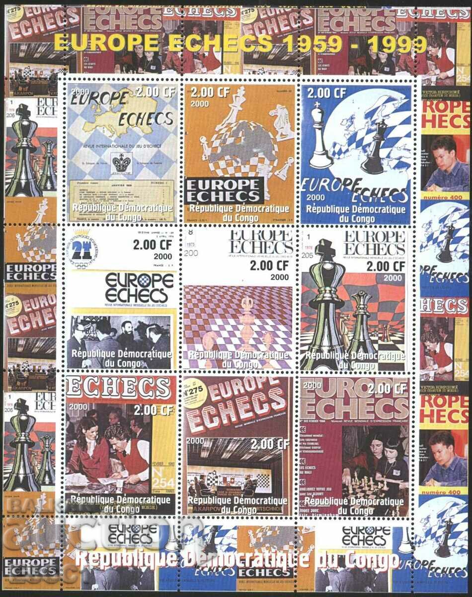 Чисти марки в малък лист Спорт  Шахмат 2000 от Конго