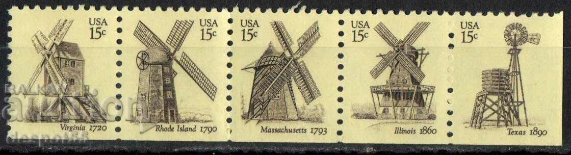 1980. USA. Windmills - Yellow paper.
