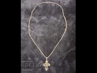 Сребърен Възрожденски Филигранен Кръст Кръстче накит носия