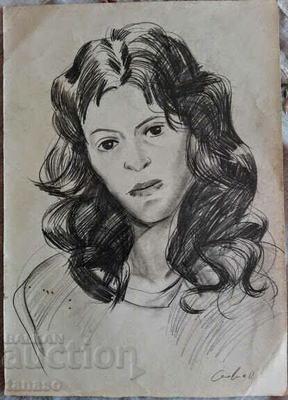 Grafică veche, portret