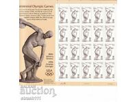 Olympic stamps in sheet.
