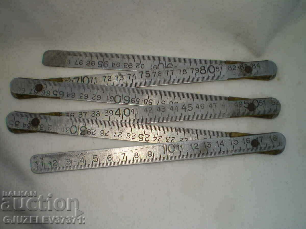 Retro folding centimeter metal brass marked with price 66.00 BGN | € 33.75 Retro folding centimeter metal brass marked with price 66.00 BGN | € 33.75