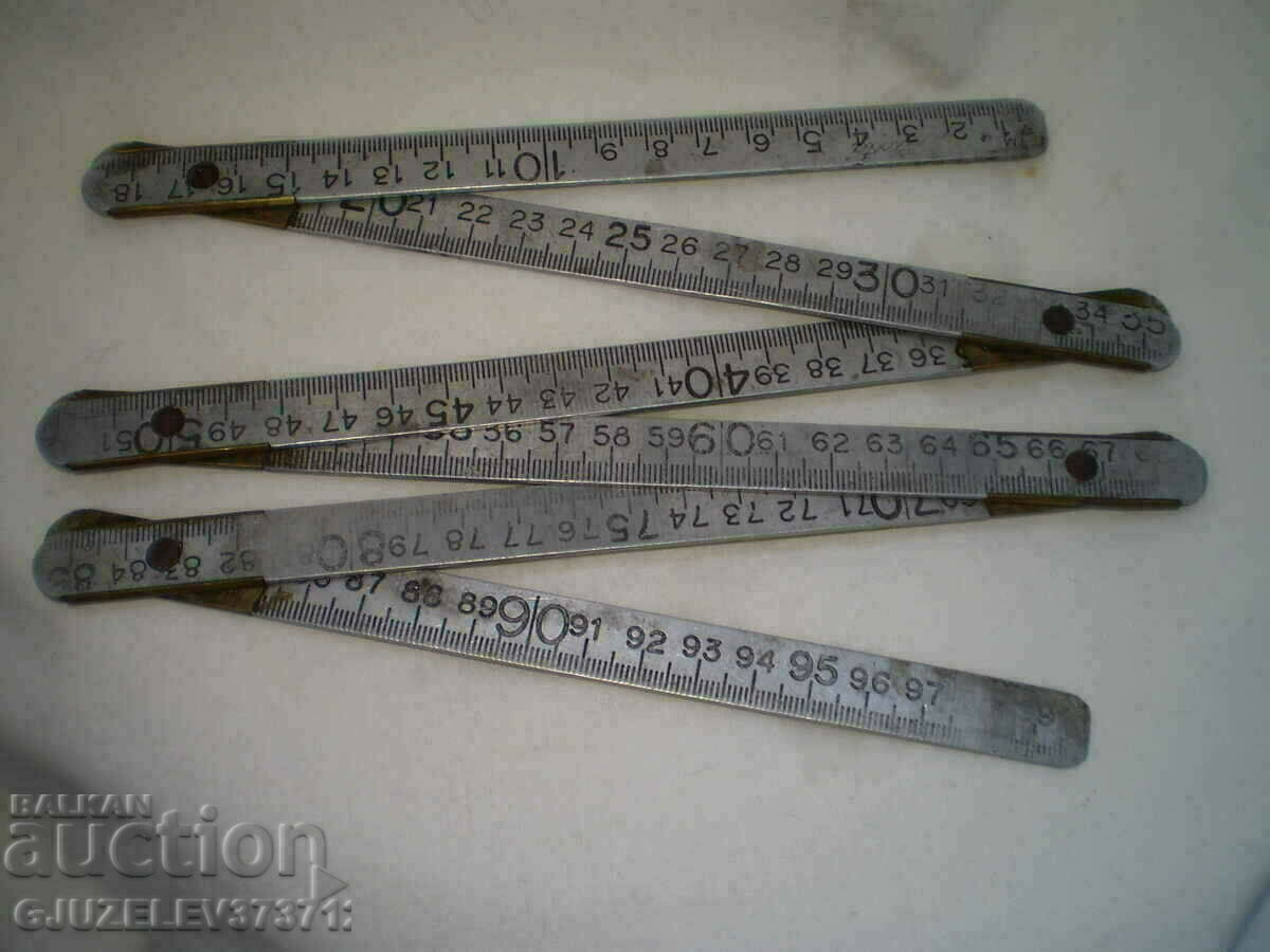 Retro folding centimeter metal brass marked - 6 Retro folding centimeter metal brass marked - 6
