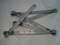 Retro folding centimeter metal brass marked