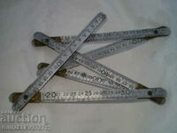 Retro folding centimeter metal brass marked