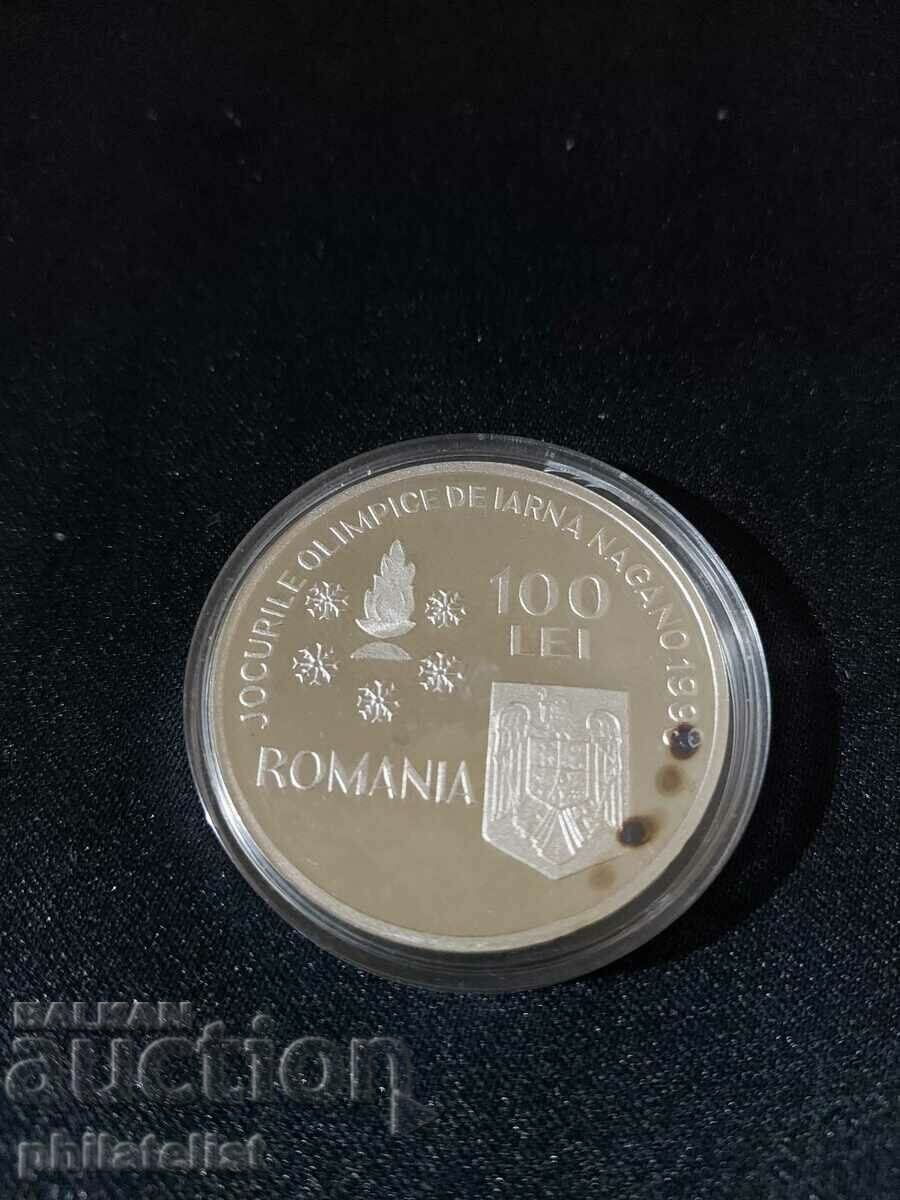 Romania 1998 - 100 lei - XVIII Winter Olympic Games, Nagano with price 86.00 BGN | € 43.97 Romania 1998 - 100 lei - XVIII Winter Olympic Games, Nagano with price 86.00 BGN | € 43.97