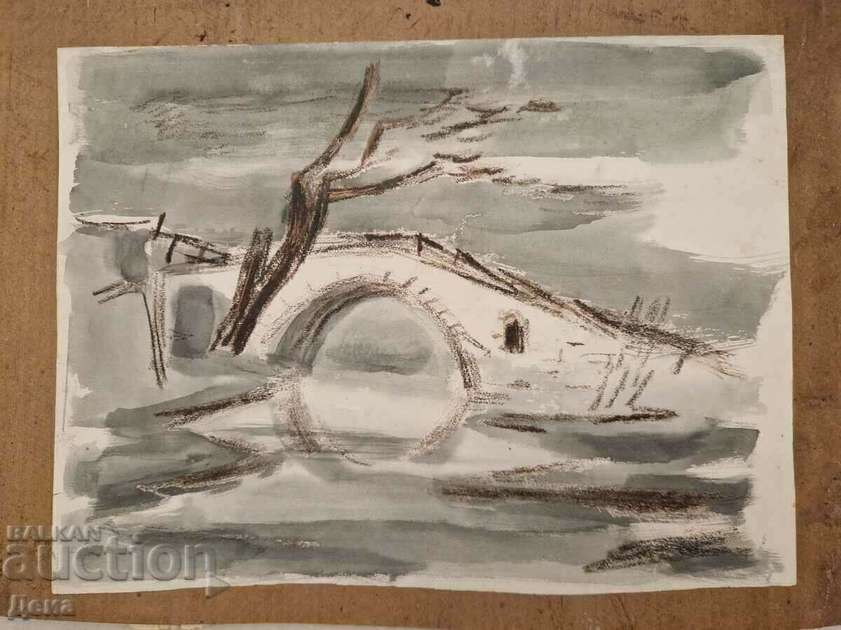 Παλιά κύρια ακουαρέλα με τιμή 45.00 BGN | € 23.01 Παλιά κύρια ακουαρέλα με τιμή 45.00 BGN | € 23.01