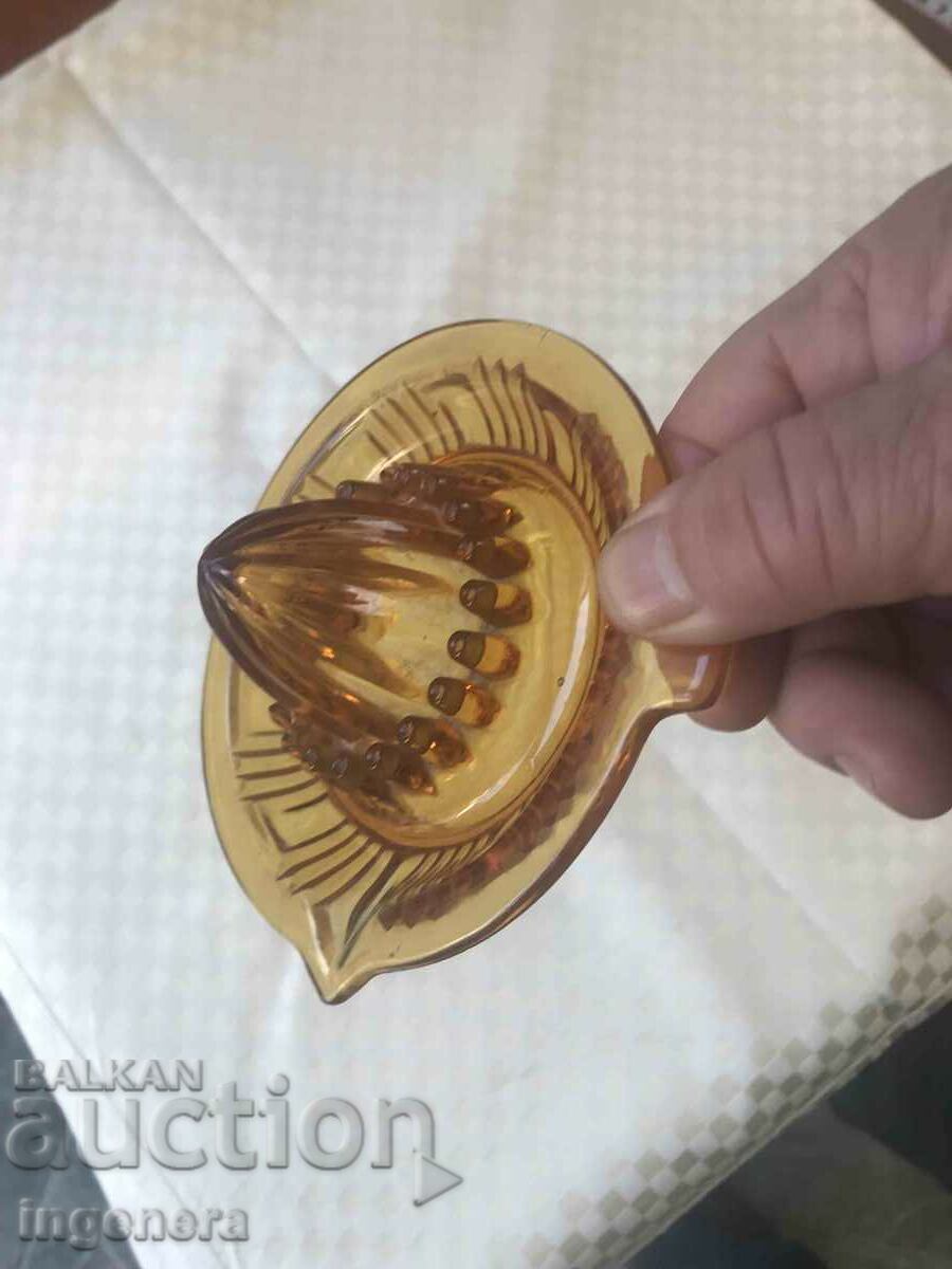 CITRUS JUICER THICK EMBOSSED COLORED GLASS with price 6.00 BGN | € 3.07 CITRUS JUICER THICK EMBOSSED COLORED GLASS with price 6.00 BGN | € 3.07