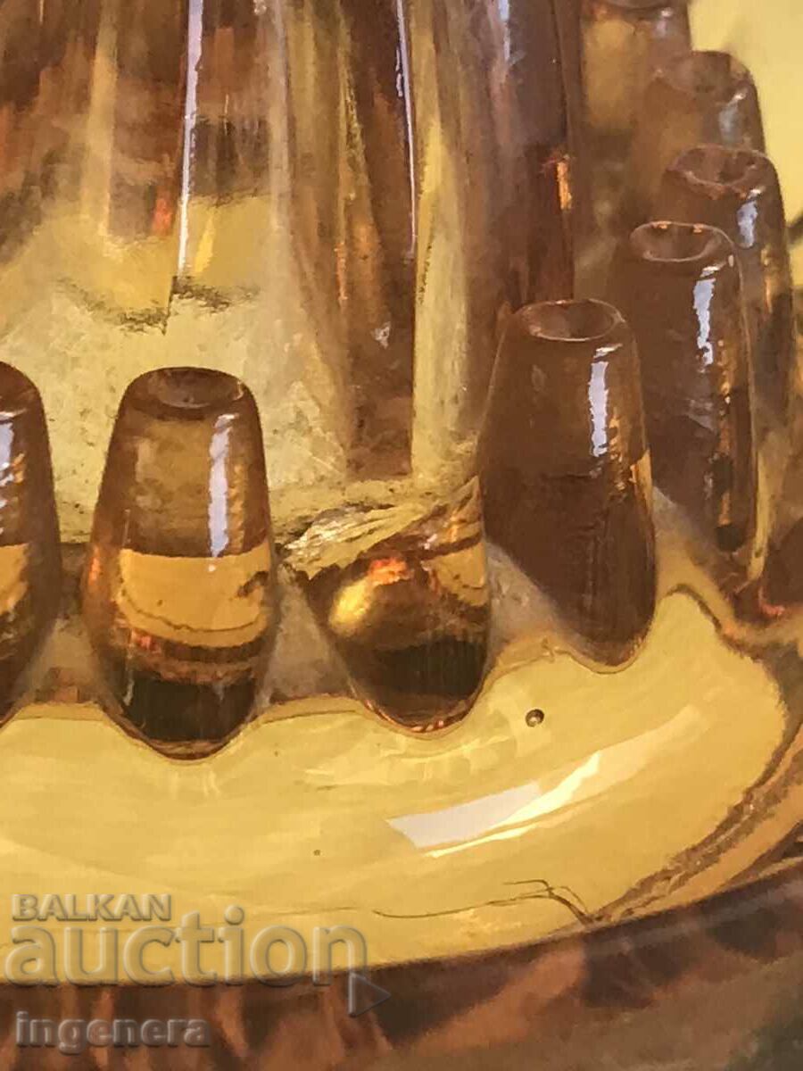 CITRUS JUICER THICK EMBOSSED COLORED GLASS - 6 CITRUS JUICER THICK EMBOSSED COLORED GLASS - 6