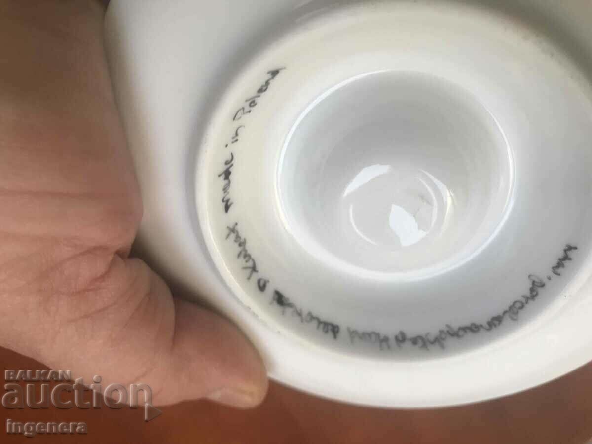 PORCELAIN EGG HOLDER HAND DECORATION - 5 PORCELAIN EGG HOLDER HAND DECORATION - 5