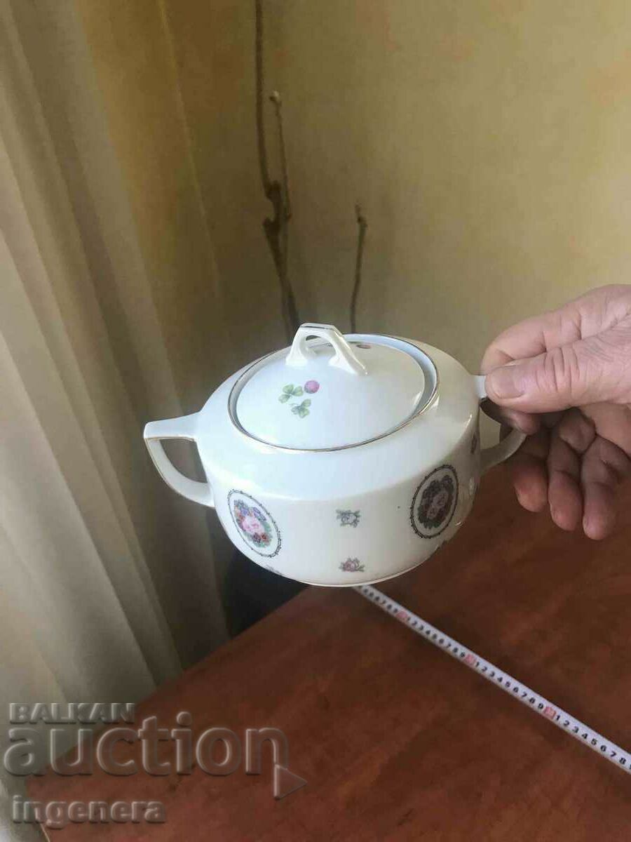 PORCELAIN SUGAR BOWL GERMANY BAVARIAN PORCELAIN with price 19.00 BGN | € 9.71 PORCELAIN SUGAR BOWL GERMANY BAVARIAN PORCELAIN with price 19.00 BGN | € 9.71