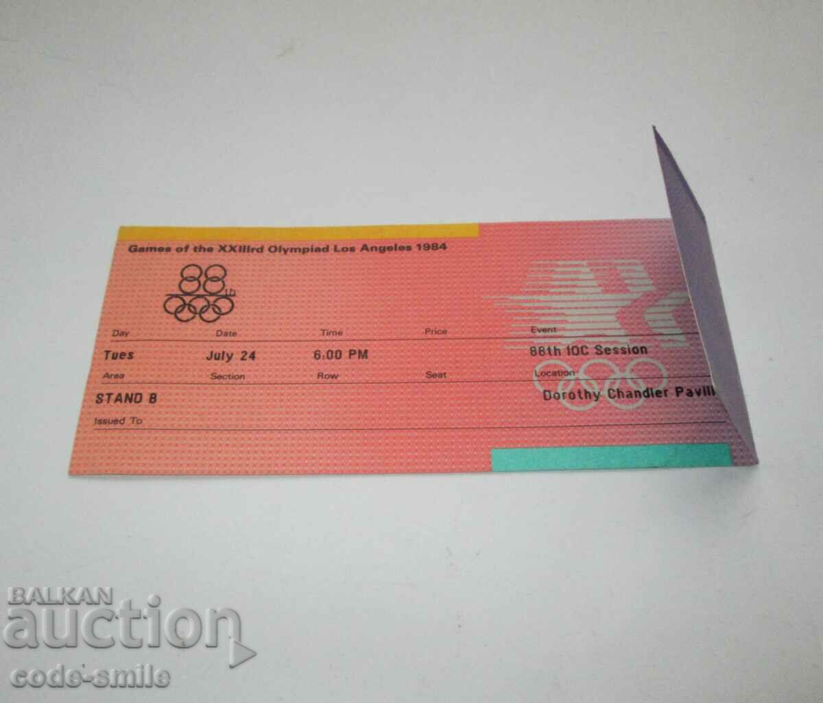 Olympic ticket pass olympiad olympic session IOC