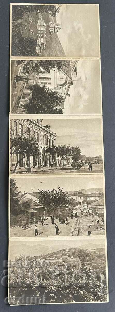 4168 Kingdom of Bulgaria postcard 5 views Kazanlak 20s