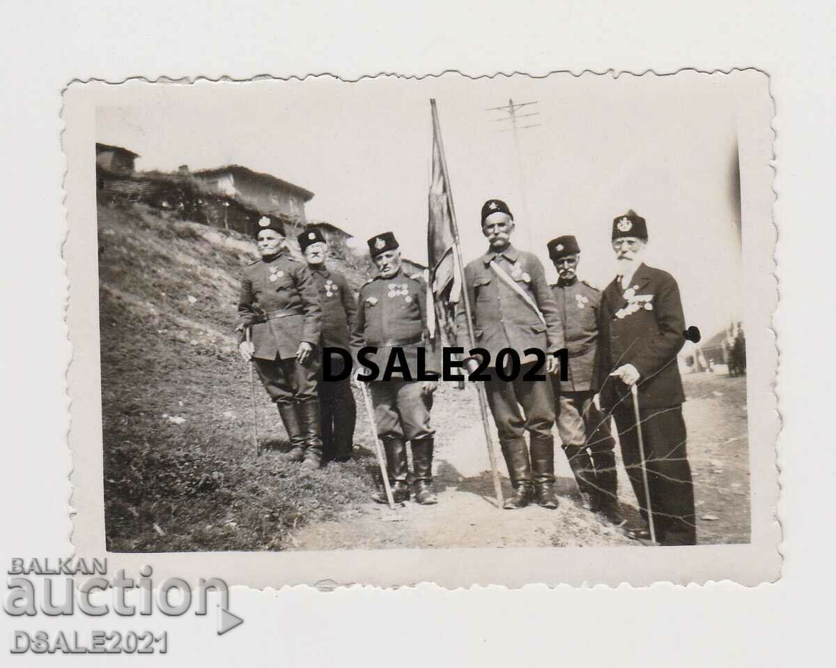 Bulgaria photo 1937 militiamen, uniform, orders /m1400