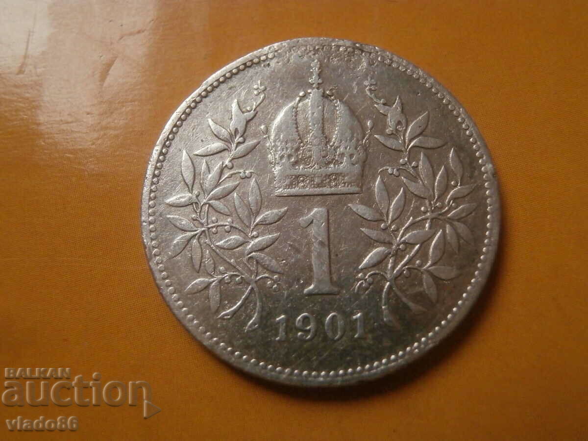 Сребърна монета 1 корона / крона 1901