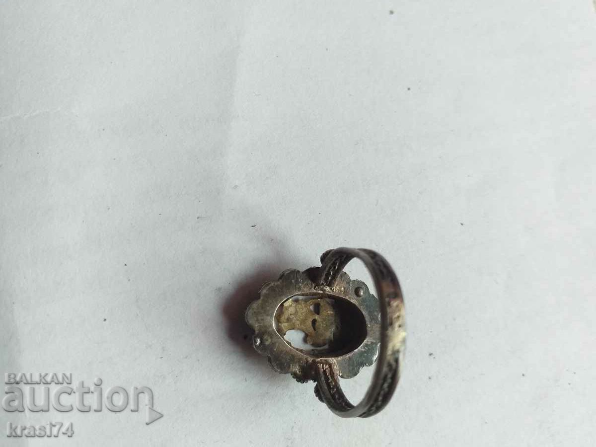 Silver ring with gold elements with price 40.00 BGN | € 20.45 Silver ring with gold elements with price 40.00 BGN | € 20.45