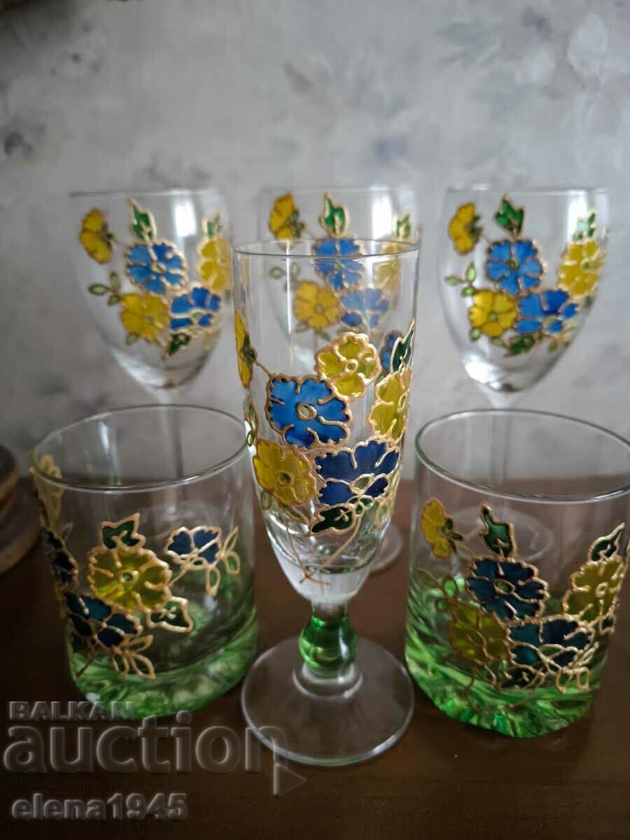 A collection of hand painted mugs - 7