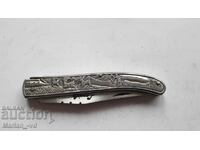 Laguiole folding knife with hunting scene