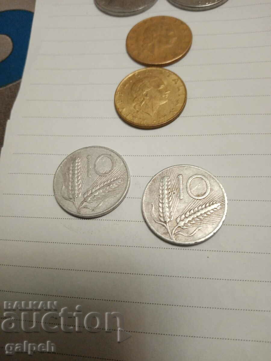LOT OF COINS - ITALY - 10,100,200 LIRA - BGN 2.5 - 6 LOT OF COINS - ITALY - 10,100,200 LIRA - BGN 2.5 - 6