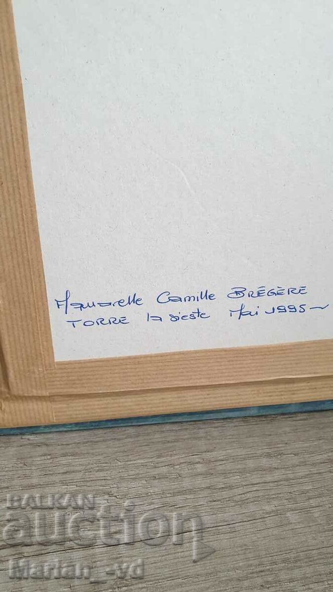 Watercolor painting by a French artist, signed - 6