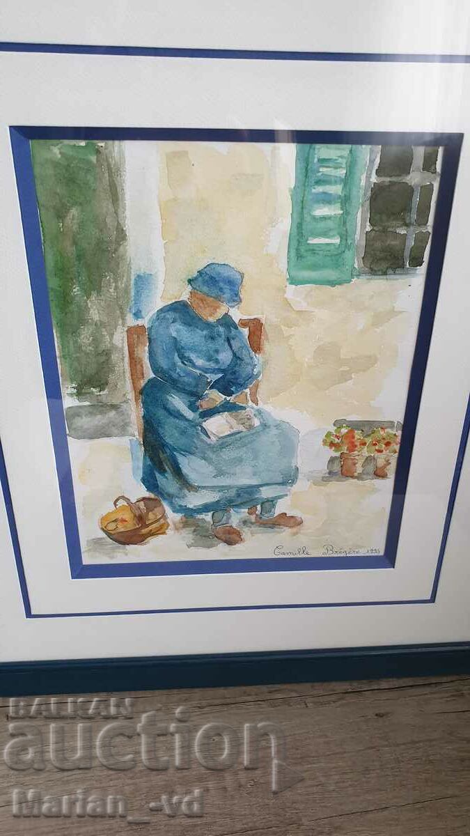 Πίνακας ακουαρέλας Γάλλου καλλιτέχνη, υπογεγραμμένος με τιμή 100.00 BGN | € 51.13 Πίνακας ακουαρέλας Γάλλου καλλιτέχνη, υπογεγραμμένος με τιμή 100.00 BGN | € 51.13