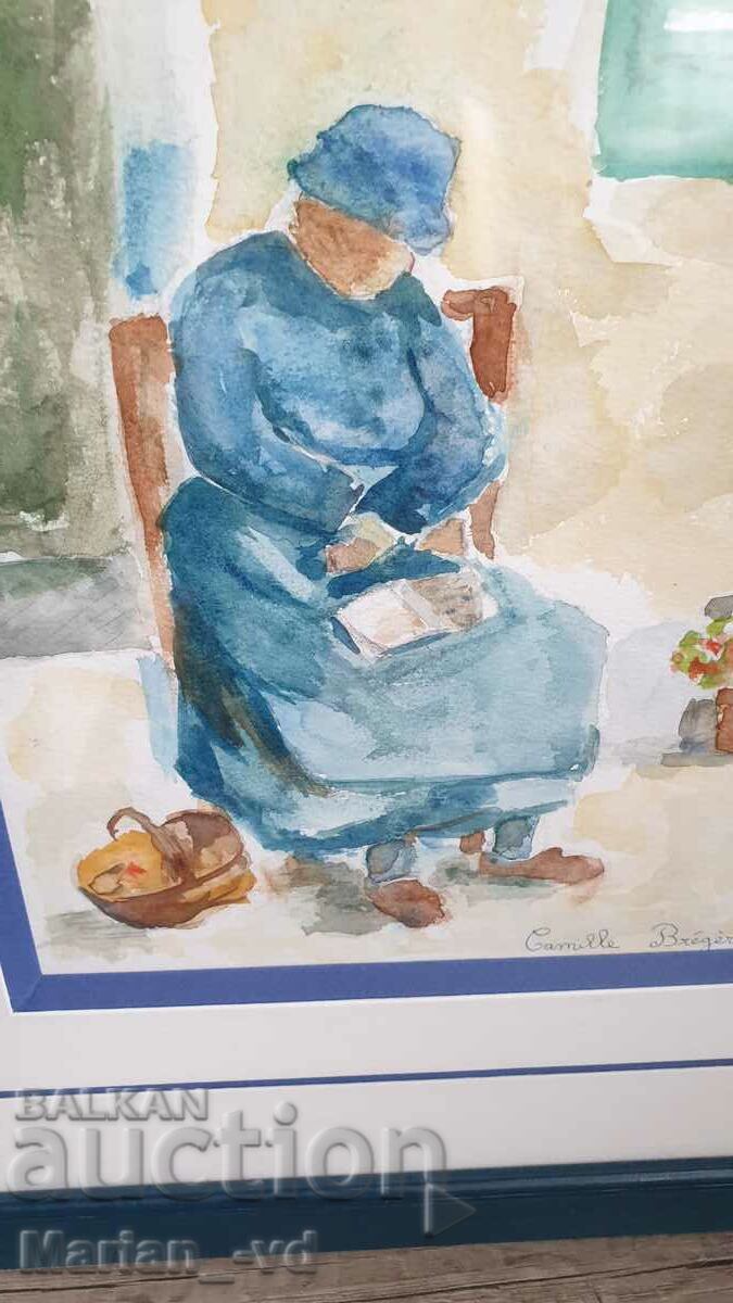 Δημοπρασία Πίνακας ακουαρέλας Γάλλου καλλιτέχνη, υπογεγραμμένος Δημοπρασία Πίνακας ακουαρέλας Γάλλου καλλιτέχνη, υπογεγραμμένος