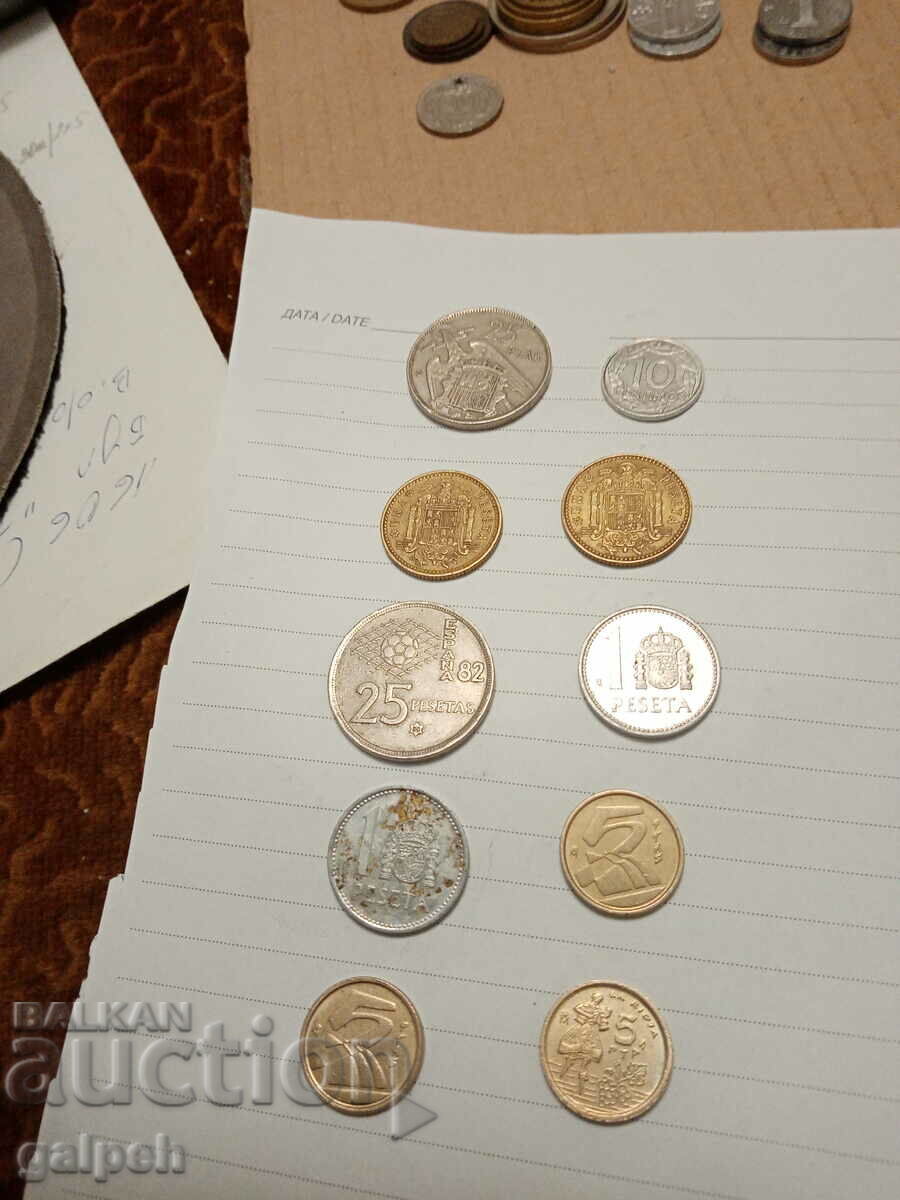 Delivery of LOT OF COINS - SPAIN - 10 PCS. - BGN 2