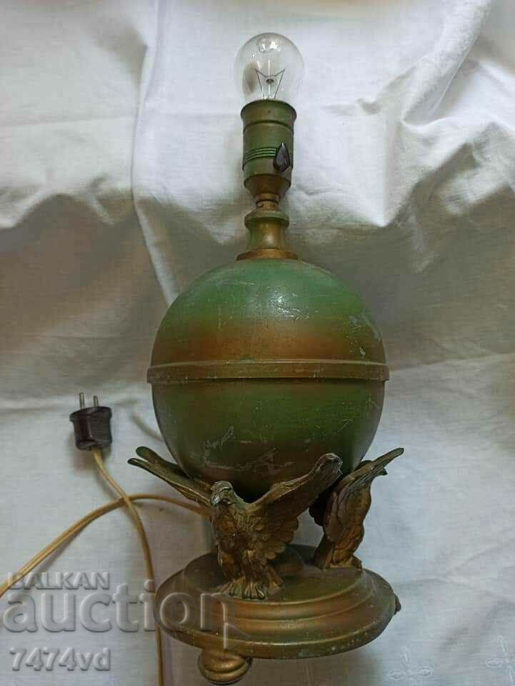 OLD SOLID BRONZE EAGLE LAMP