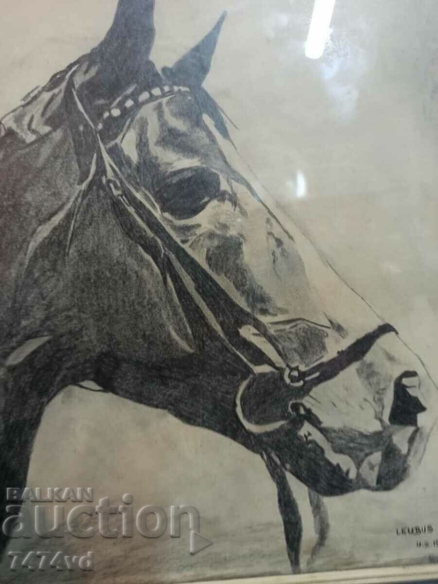 Framed picture drawing - Horse with price 120.00 BGN | € 61.36 Framed picture drawing - Horse with price 120.00 BGN | € 61.36