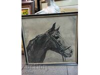 Framed picture drawing - Horse