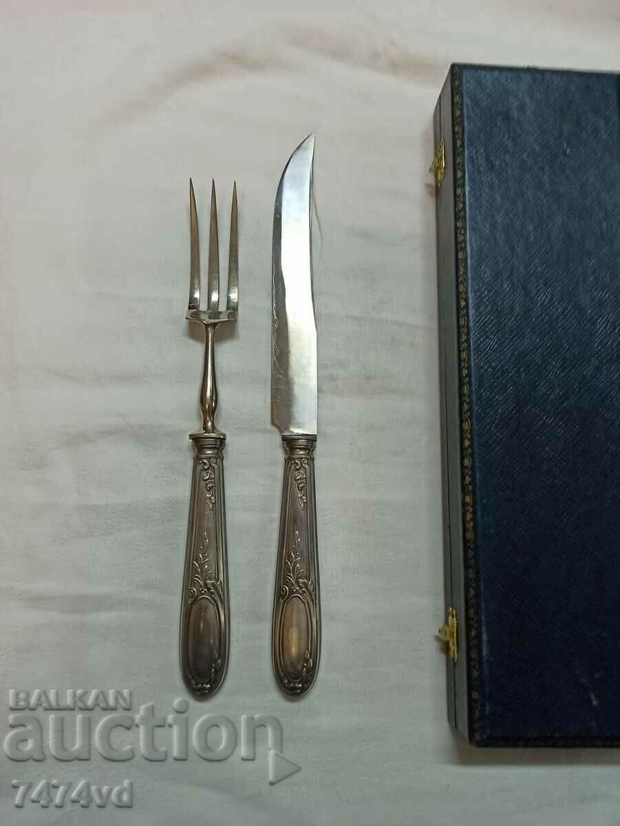 LOMPLEKT OLD SILVER CUTLERY - 6