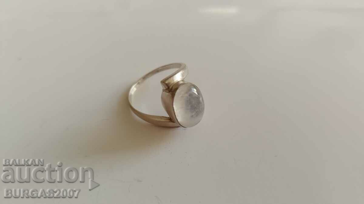 Silver ring with opal, sample 925, 5.56 g.