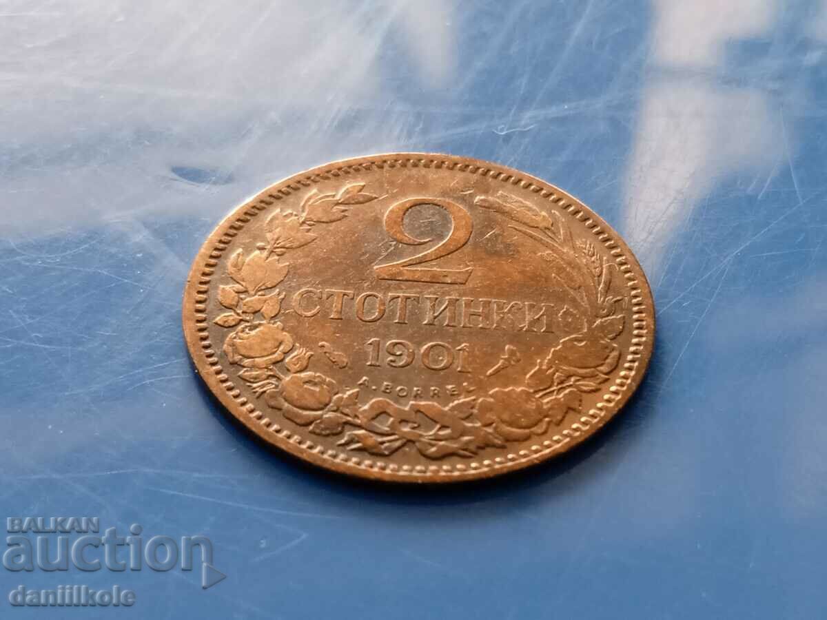 *$*Y*$* BULGARIA 2 STOTINKS 1901 - ΕΞΑΙΡΕΤΙΚΟ *$*Y*$* *$*Y*$* BULGARIA 2 STOTINKS 1901 - ΕΞΑΙΡΕΤΙΚΟ *$*Y*$*